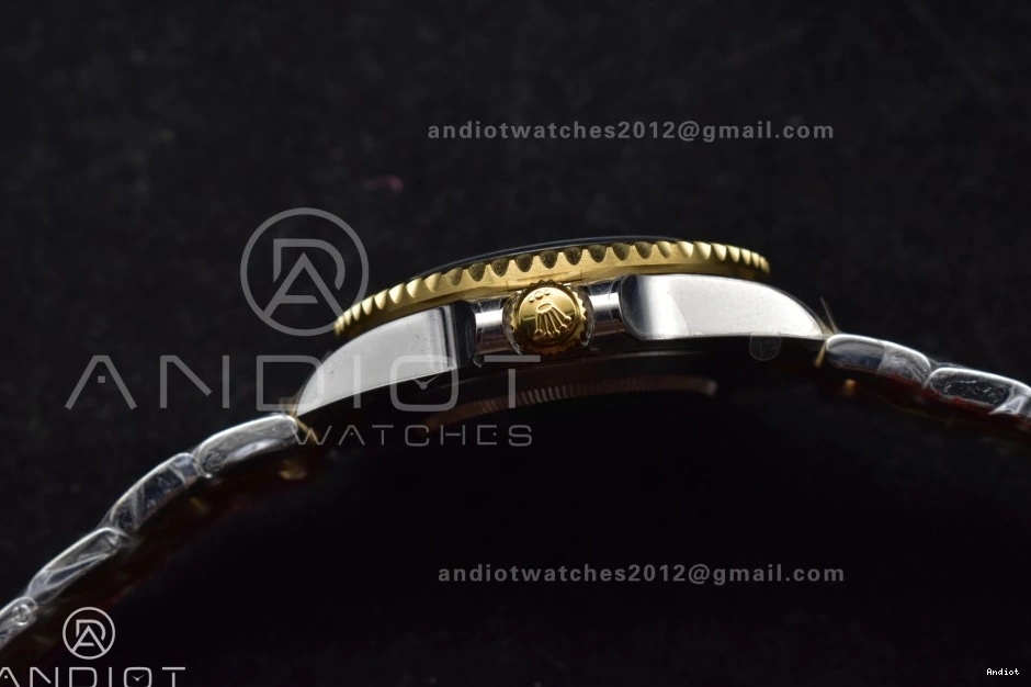 on Unisex Dial Black A2824 V Best GMF Edition Two Tone SS Sea-Dweller Bracelet 1061 YG 126603 YG SS 0729